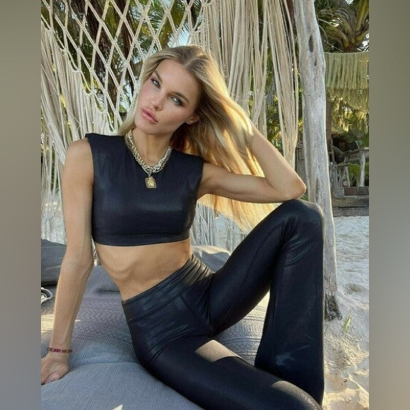 Alo Yoga Airbrush Super Shine Bootcut Leggings Size Small - Picture 6 of 10